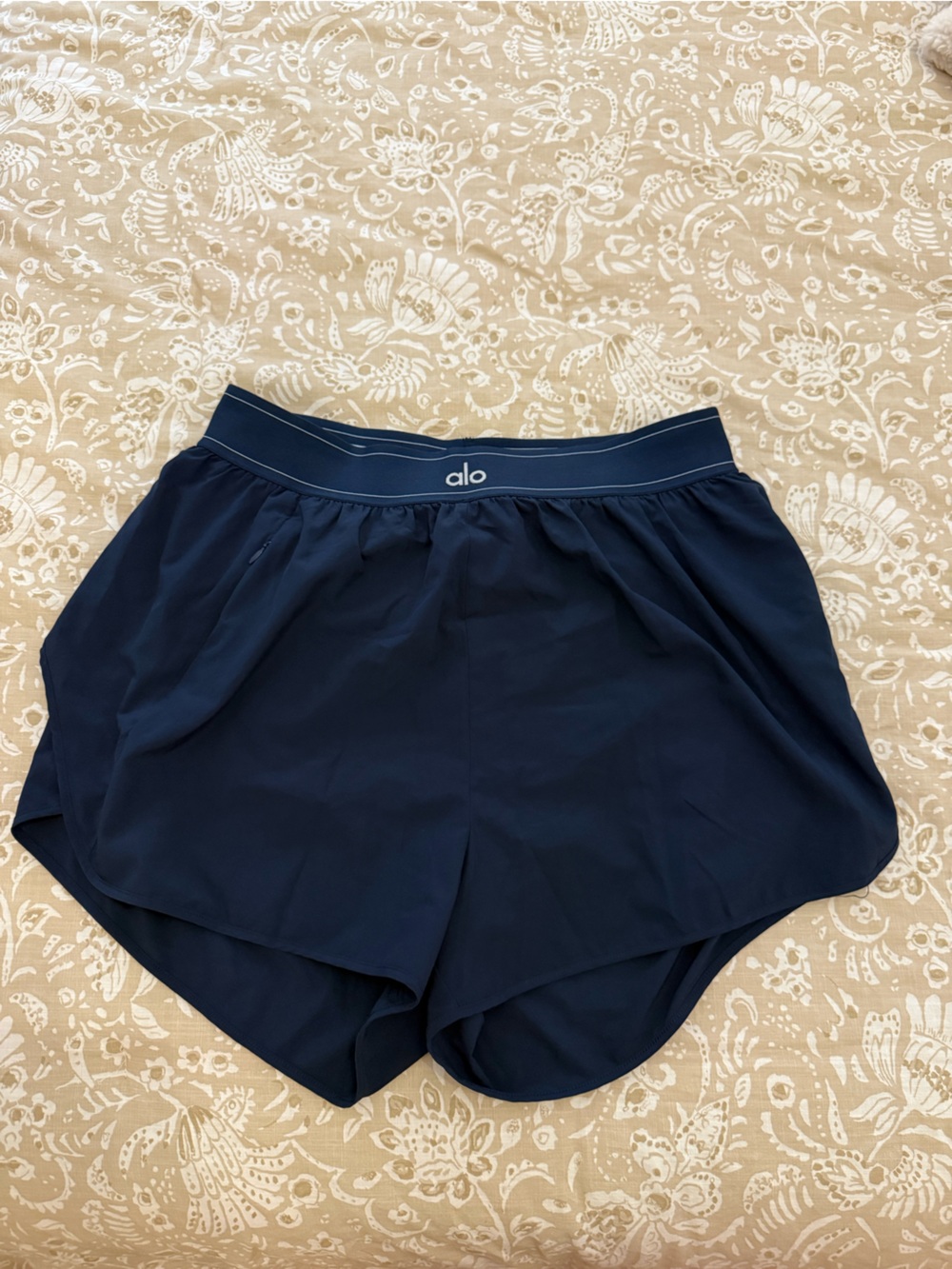 ALO Yoga Navy Athletic Skort with Logo Waistband